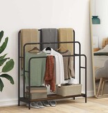 VidaXL Kledingrek Gerookt eiken 90 x 30 x 100,5 cm Bewerkt hout