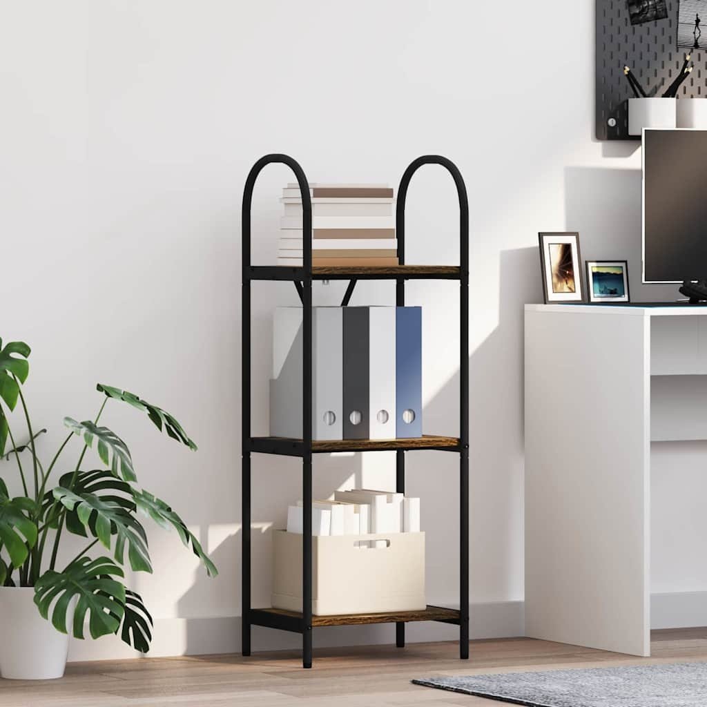 VidaXL Boekenkast Gerookt eiken 40 x 30 x 109 cm Bewerkt hout