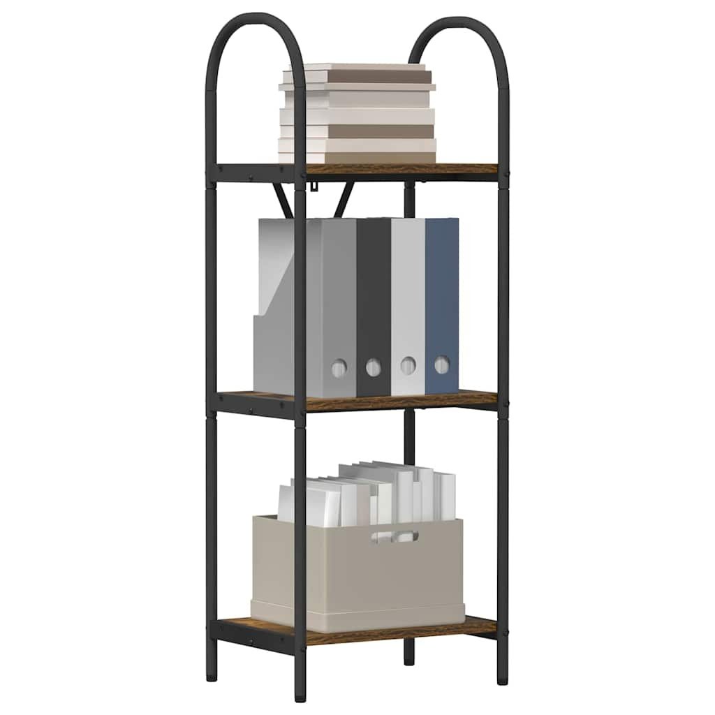 VidaXL Boekenkast Gerookt eiken 40 x 30 x 109 cm Bewerkt hout