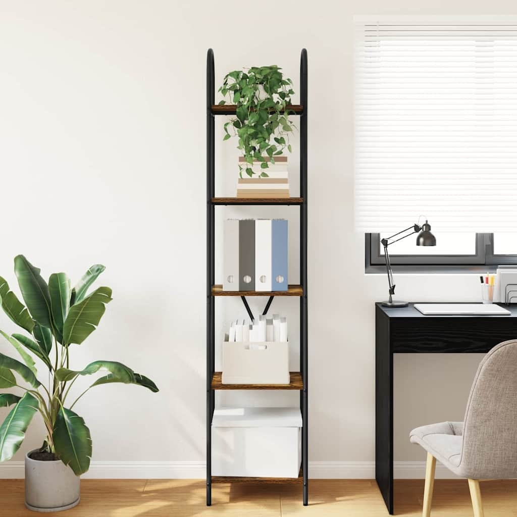 VidaXL Boekenkast Gerookt eiken 40 x 30 x 183 cm Bewerkt hout