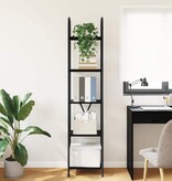 VidaXL Boekenkast Zwart eiken 40 x 30 x 183 cm Bewerkt hout