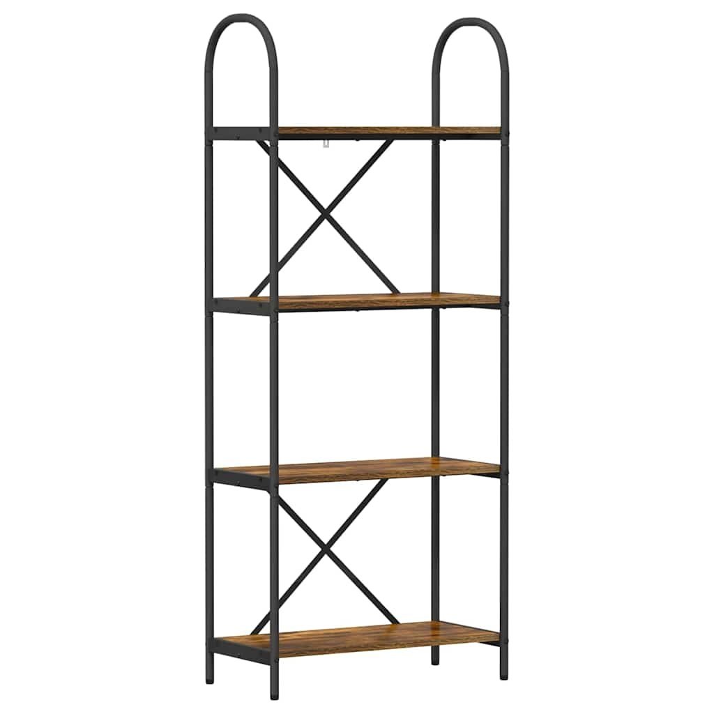 VidaXL Boekenkast Gerookt eiken 60 x 30 x 146 cm Bewerkt hout