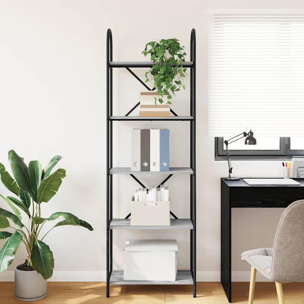 VidaXL Boekenkast Grijs sonoma 60 x 30 x 183 cm Bewerkt hout