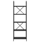 VidaXL Boekenkast Zwart eiken 60 x 30 x 183 cm Bewerkt hout