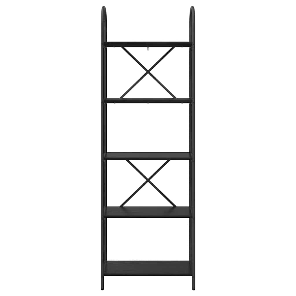 VidaXL Boekenkast Zwart eiken 60 x 30 x 183 cm Bewerkt hout