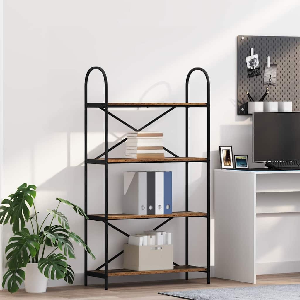 VidaXL Boekenkast Oud hout 80 x 30 x 146 cm Bewerkt hout