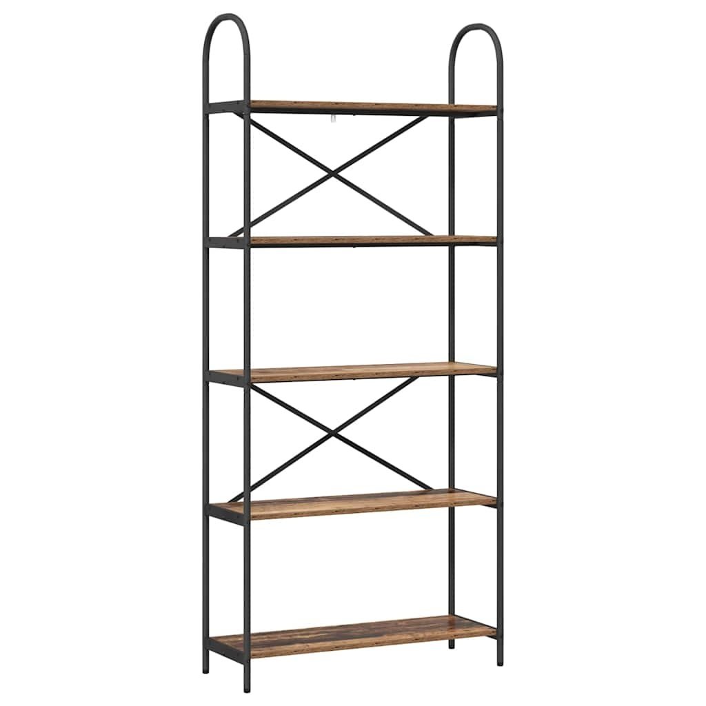 VidaXL Boekenkast Oud hout 80 x 30 x 183 cm Bewerkt hout