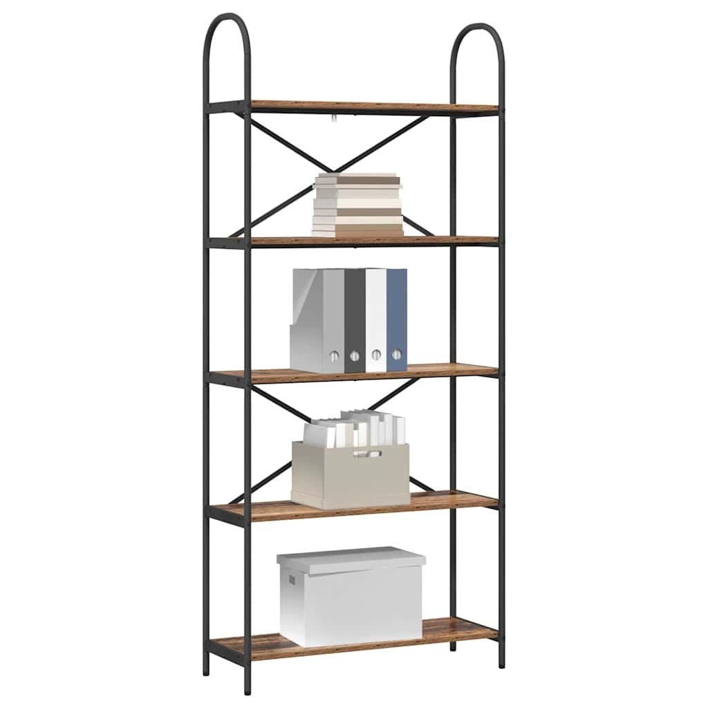 VidaXL Boekenkast Oud hout 80 x 30 x 183 cm Bewerkt hout