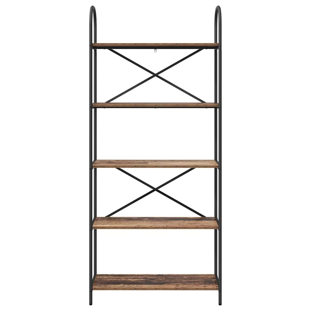 VidaXL Boekenkast Oud hout 80 x 30 x 183 cm Bewerkt hout