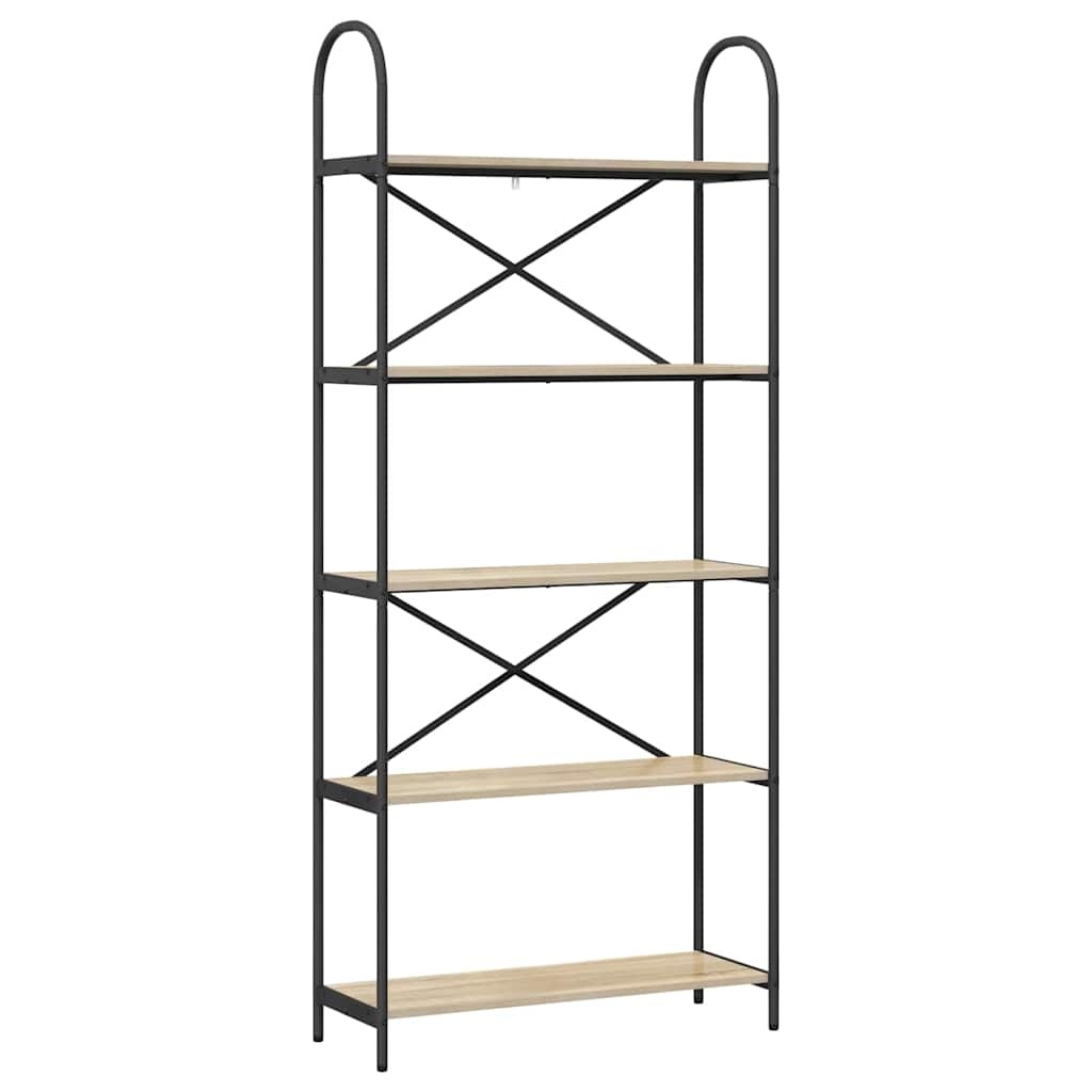 VidaXL Boekenkast Sonoma eiken 80 x 30 x 183 cm Bewerkt hout