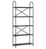 VidaXL Boekenkast Zwart eiken 80 x 30 x 183 cm Bewerkt hout