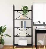 VidaXL Boekenkast Zwart eiken 80 x 30 x 183 cm Bewerkt hout