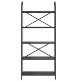 VidaXL Boekenkast Zwart eiken 80 x 30 x 183 cm Bewerkt hout
