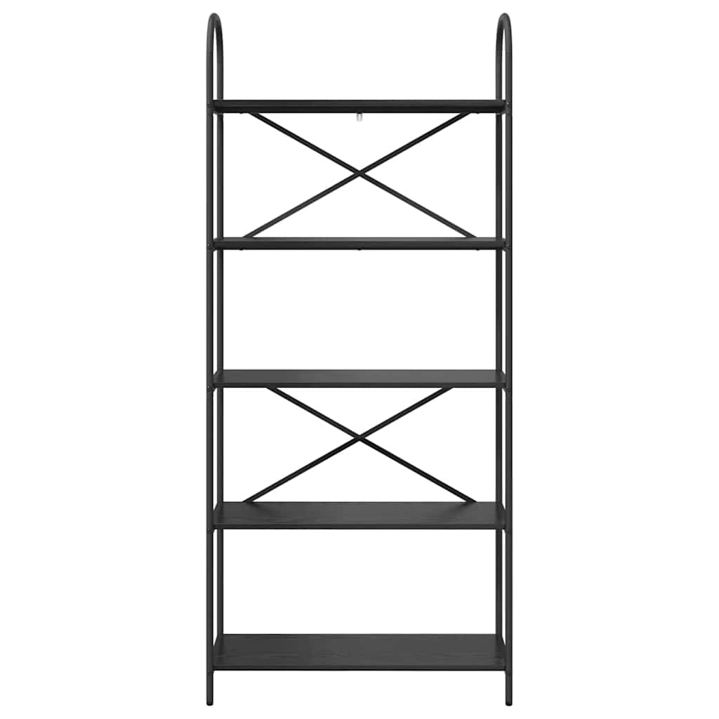VidaXL Boekenkast Zwart eiken 80 x 30 x 183 cm Bewerkt hout