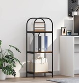 VidaXL Boekenkast Gerookt eiken 40 x 30 x 109 cm Bewerkt hout