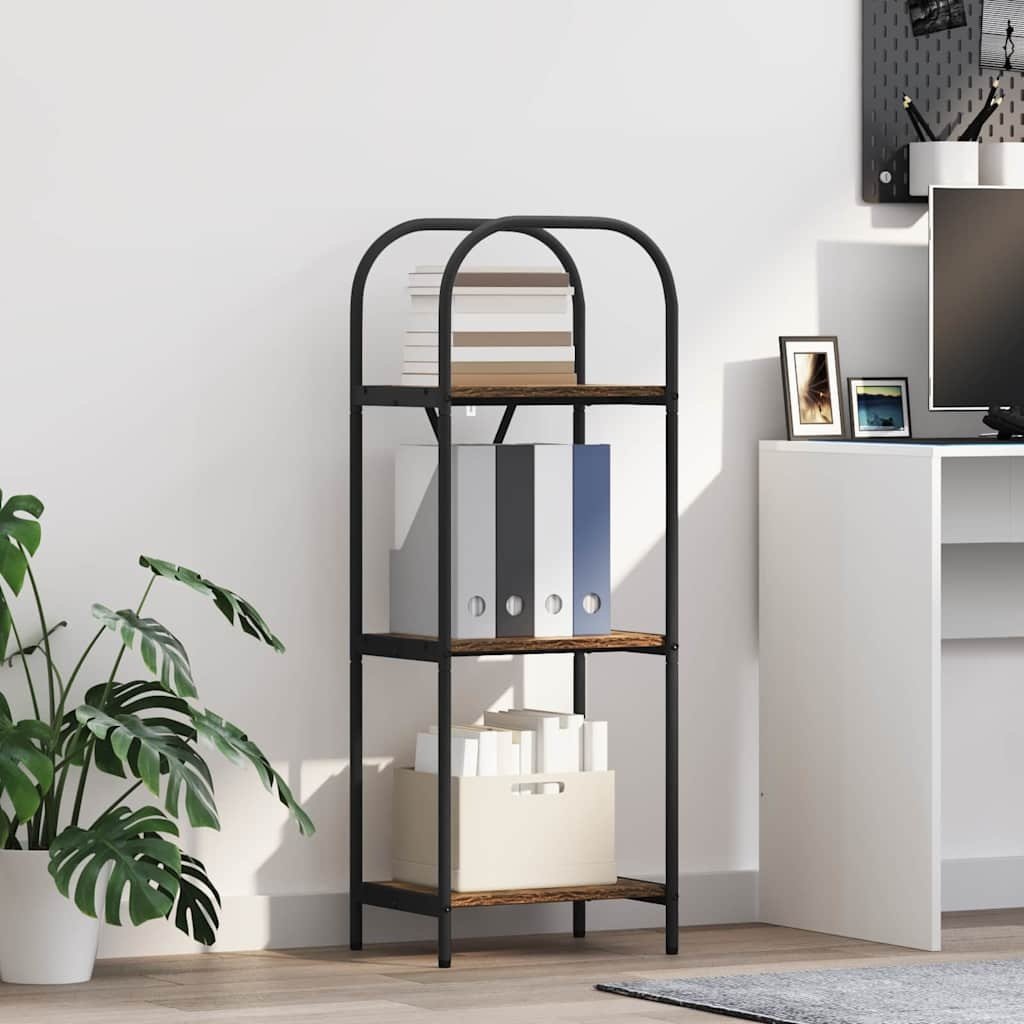 VidaXL Boekenkast Gerookt eiken 40 x 30 x 109 cm Bewerkt hout