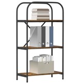 VidaXL Boekenkast Gerookt eiken 60 x 30 x 109 cm Bewerkt hout