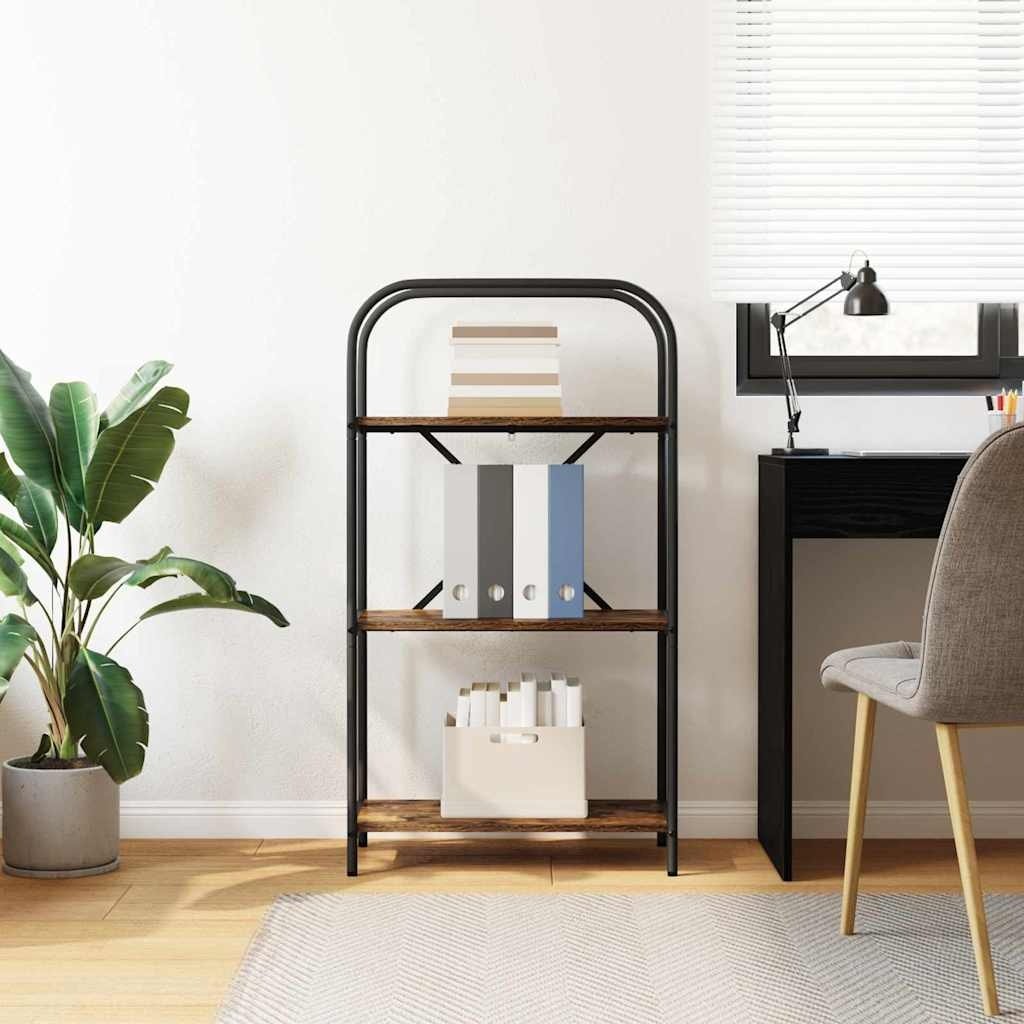 VidaXL Boekenkast Gerookt eiken 60 x 30 x 109 cm Bewerkt hout