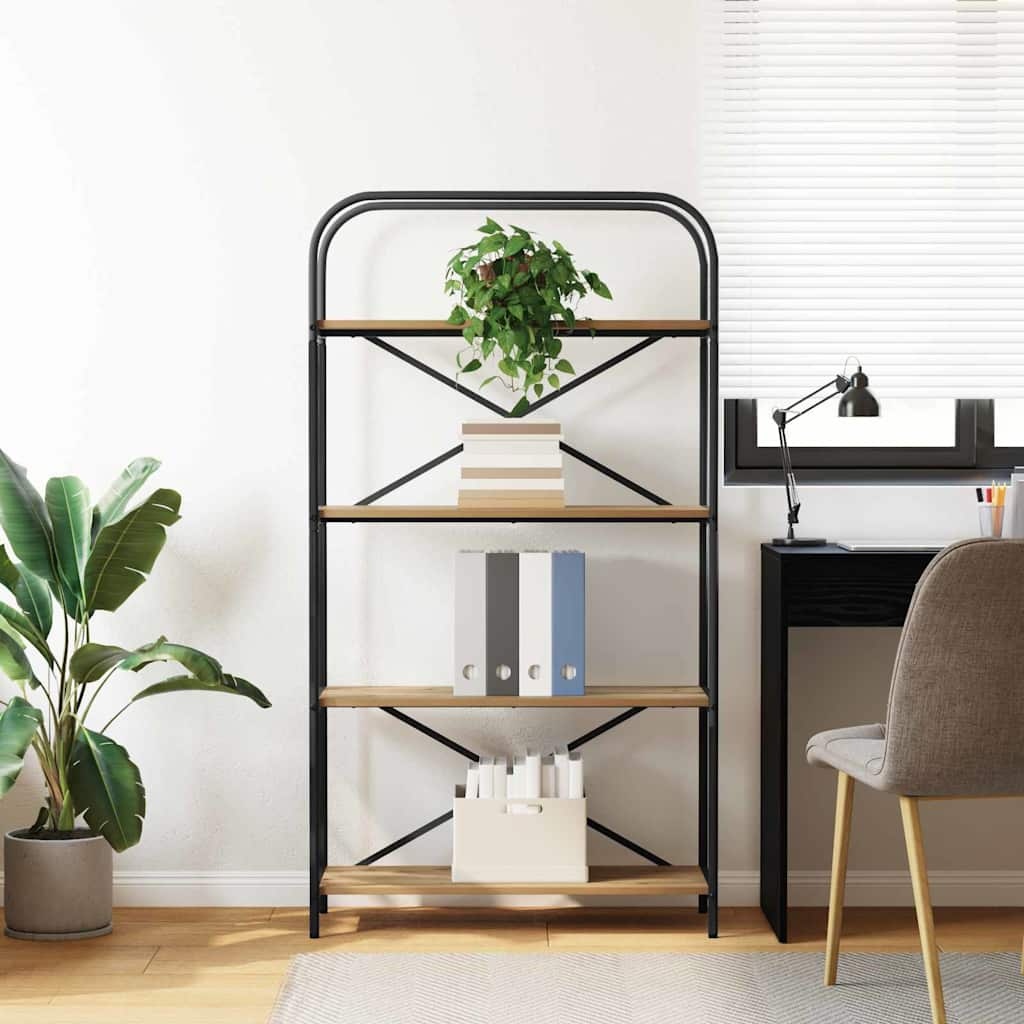 VidaXL Boekenkast artisanaal eikenkleurig 80 x 30 x 146 cm