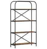 VidaXL Boekenkast Gerookt eiken 80 x 30 x 146 cm Bewerkt hout