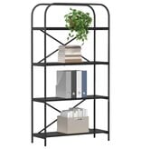 VidaXL Boekenkast Zwart eiken 80 x 30 x 146 cm Bewerkt hout