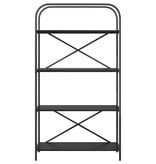 VidaXL Boekenkast Zwart eiken 80 x 30 x 146 cm Bewerkt hout