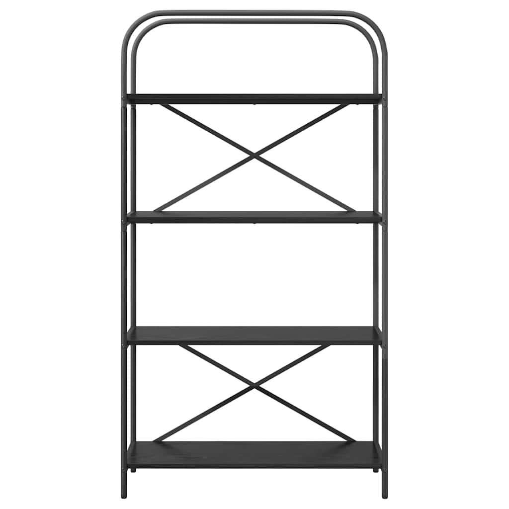 VidaXL Boekenkast Zwart eiken 80 x 30 x 146 cm Bewerkt hout