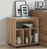 VidaXL Rolkast 60x45x60 cm bewerkt hout artisanaal eikenkleurig