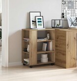 VidaXL Rolkast 60x35x75 cm bewerkt hout artisanaal eikenkleurig