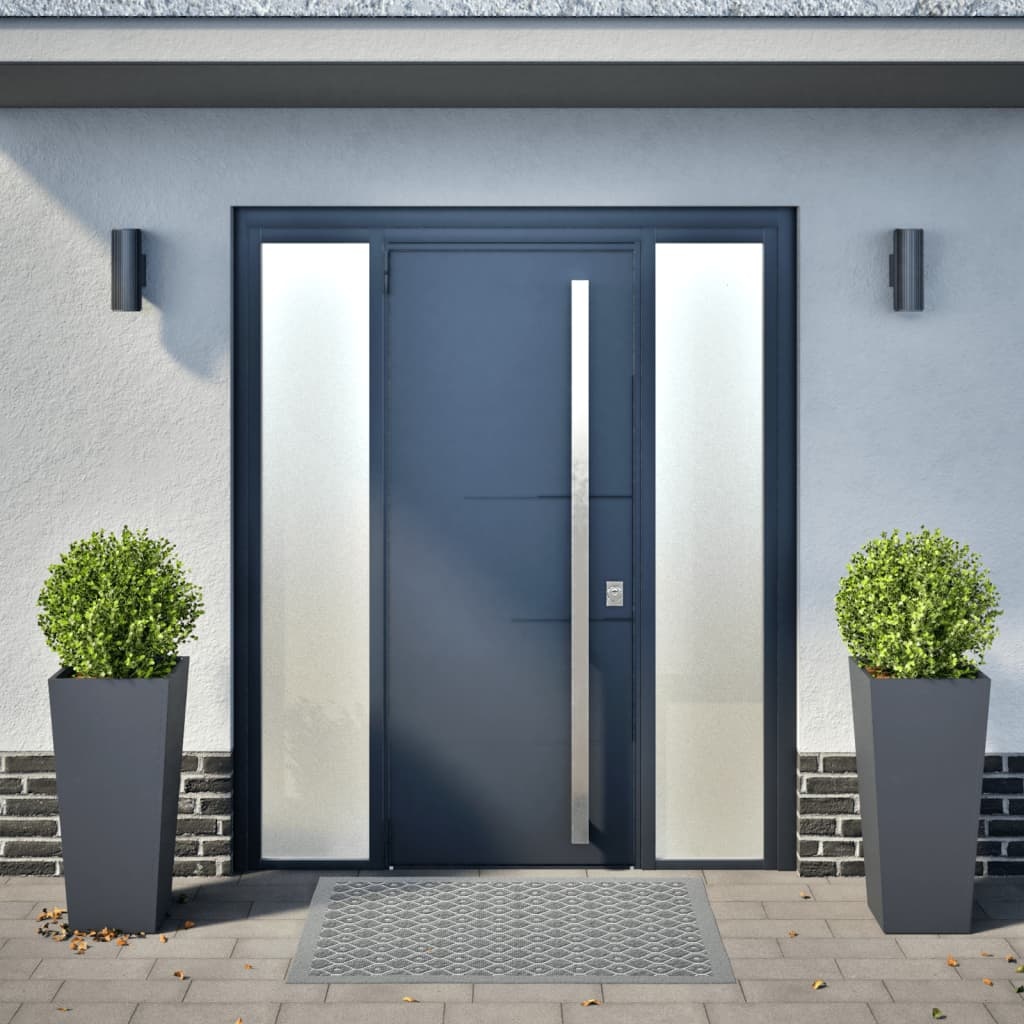 VidaXL Plantenbakken 2 st 35x35x75 cm staal antracietkleurig