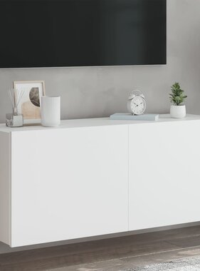 VidaXL Tv-wandmeubel met LED-verlichting 100x35x41 cm wit