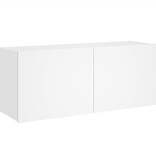 VidaXL Tv-wandmeubel met LED-verlichting 100x35x41 cm wit