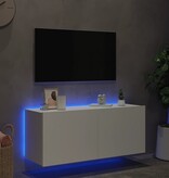 VidaXL Tv-wandmeubel met LED-verlichting 100x35x41 cm wit