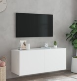 VidaXL Tv-wandmeubel met LED-verlichting 100x35x41 cm wit