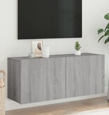 VidaXL Tv-meubel wandgemonteerd 100x30x41 cm grijs sonoma eikenkleurig
