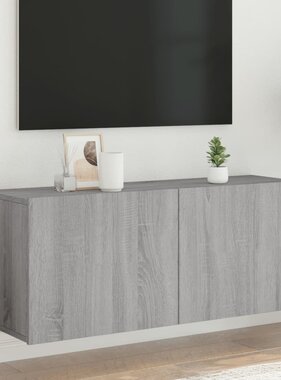 VidaXL Tv-meubel wandgemonteerd 100x30x41 cm grijs sonoma eikenkleurig
