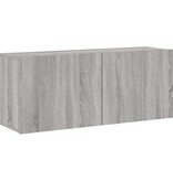 VidaXL Tv-meubel wandgemonteerd 100x30x41 cm grijs sonoma eikenkleurig