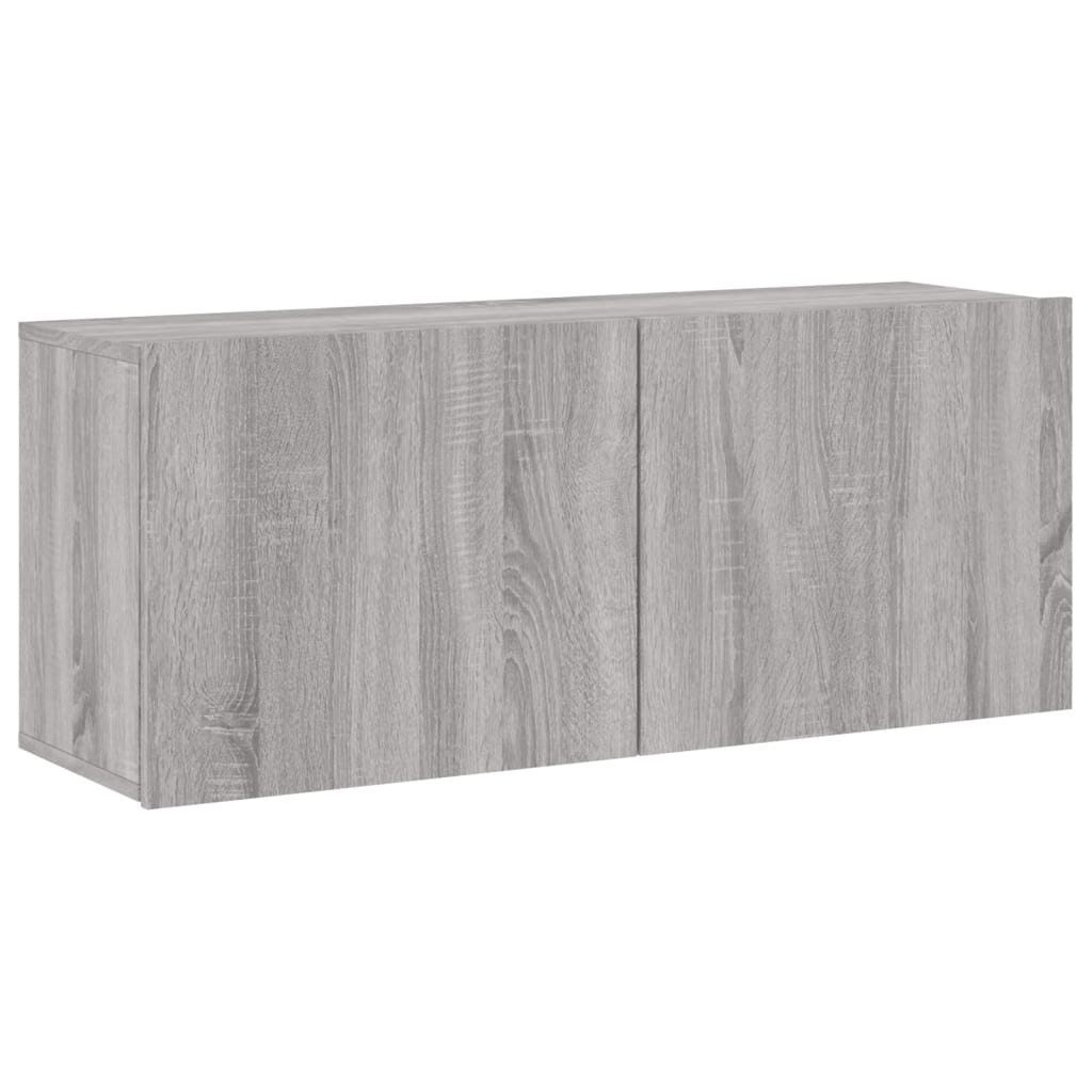 VidaXL Tv-meubel wandgemonteerd 100x30x41 cm grijs sonoma eikenkleurig