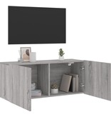 VidaXL Tv-meubel wandgemonteerd 100x30x41 cm grijs sonoma eikenkleurig