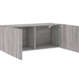 VidaXL Tv-meubel wandgemonteerd 100x30x41 cm grijs sonoma eikenkleurig