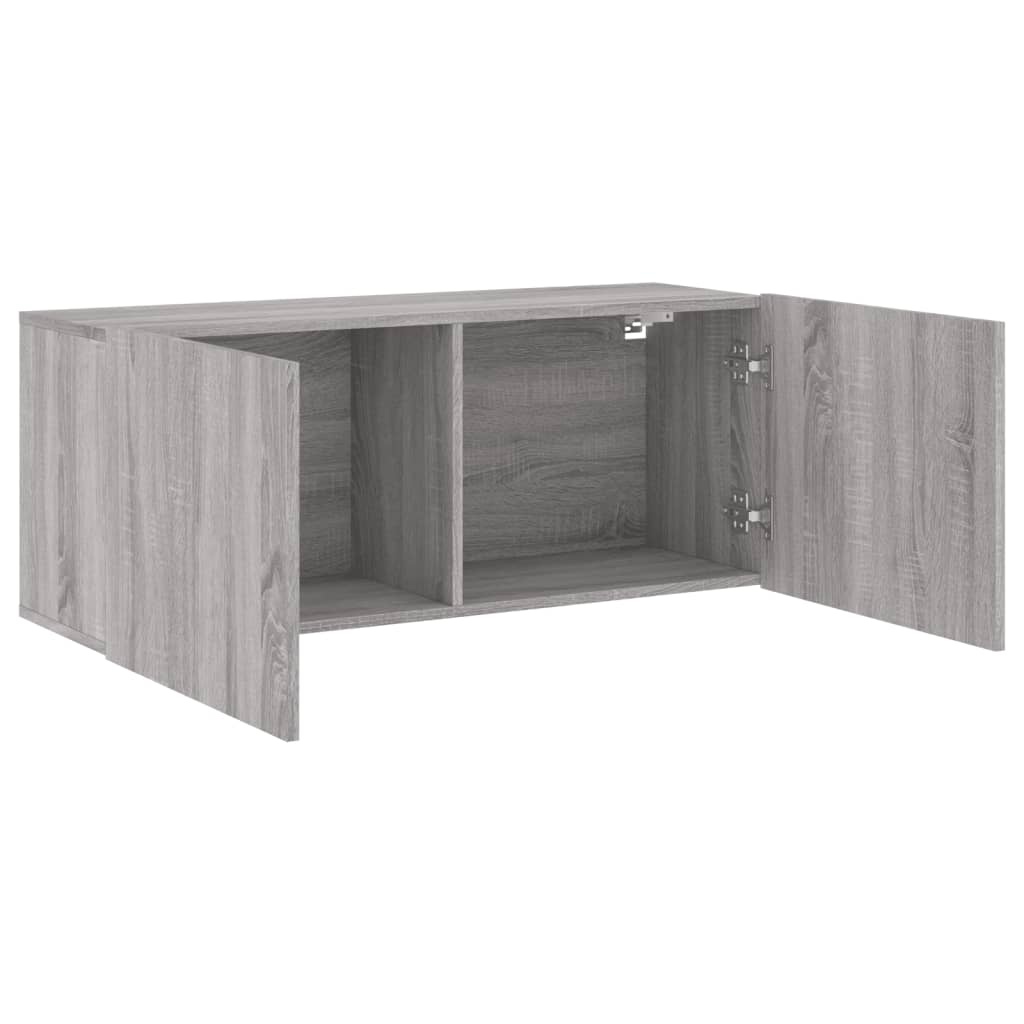 VidaXL Tv-meubel wandgemonteerd 100x30x41 cm grijs sonoma eikenkleurig