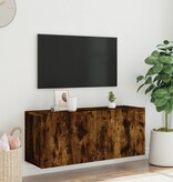 VidaXL Tv-meubel wandgemonteerd 100x30x41 cm gerookt eikenkleurig