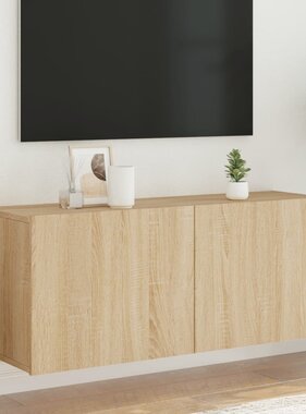 VidaXL Tv-meubel wandgemonteerd 100x30x41 cm sonoma eikenkleurig