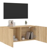 VidaXL Tv-meubel wandgemonteerd 100x30x41 cm sonoma eikenkleurig