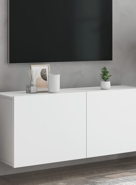 VidaXL Tv-meubel wandgemonteerd 100x30x41 cm wit