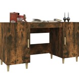 VidaXL Bureau 140x50x75 cm bewerkt hout gerookt eikenkleurig