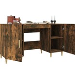 VidaXL Bureau 140x50x75 cm bewerkt hout gerookt eikenkleurig