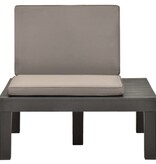 VidaXL Loungestoel met kussen kunststof antraciet