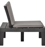 VidaXL Loungestoel met kussen kunststof antraciet