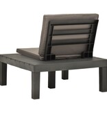 VidaXL Loungestoel met kussen kunststof antraciet
